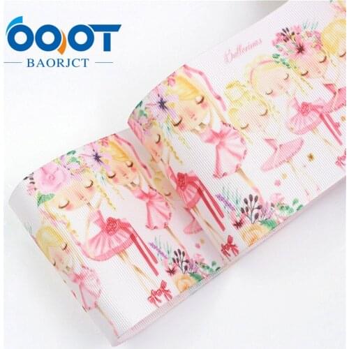 3'' 75MM cartoon Printed grosgrain ribbon, DIY handmade Hair accessories Material wedding gift wrap I-18428-26
