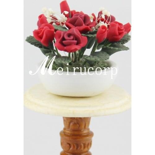 Dollhouses 1:12 Mini red flowers