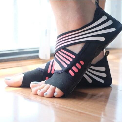 Hot 1 Pair Women Non-slip Fitness Dance Pilates Socks Professional Indoor Yoga Shoes DO2