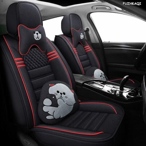 FUZHKAQI flax car seat covers for Citroen all models c4 c5 c3 C6 Elysee Xsara C-Quatre Picasso auto seat cover cars accessories