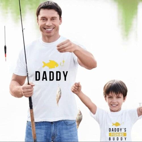 Amateurs for Fishing Family T-Shirt Matching Family Outfits Father and Children Sets for Family Shirts
