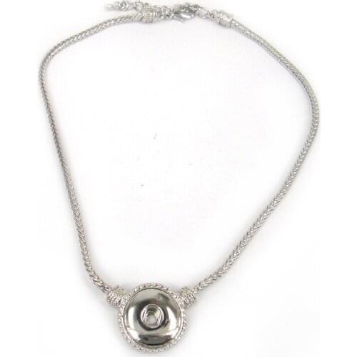 MOODPC Free shipping metal press button necklace for 1.8-2cm DIY Fashion charm alloy button