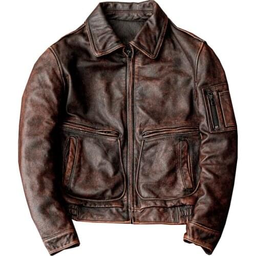 Real Picture Genuine Leather Automotive Men Coats Cowhide Jackets Street Style Oversize Windbreaker Winter Men Clothes 5XL Stock