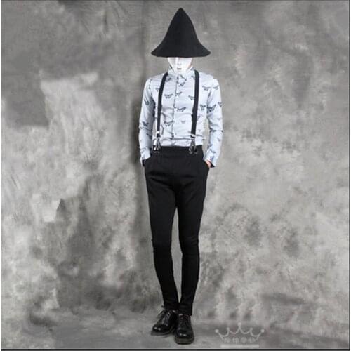 Hot New Men Casual Tapered Pants Personality Slim Overalls Tide Stretch Feet Trousers Bib Pants Jumpsuit Singer Costumes Rompers