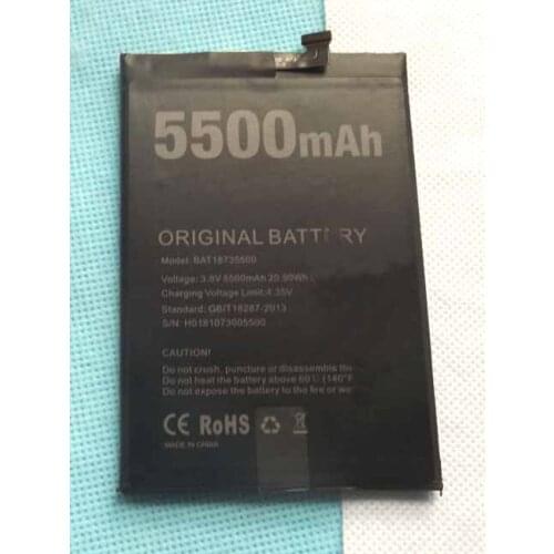 Original battery 5500mah 3.8V for Doogee BL5500 Lite 4G 6.19'' 19:9 Android 8.1 Quad-core Mobile Phone