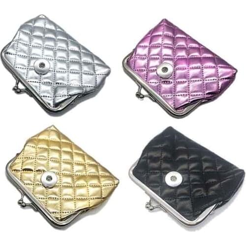 Check pattern 18mm Snap Button Kids Women Bag 022 Charms Multifunction Keyring Key Rings Purse jewelry 10cm*10cm*11.5cm