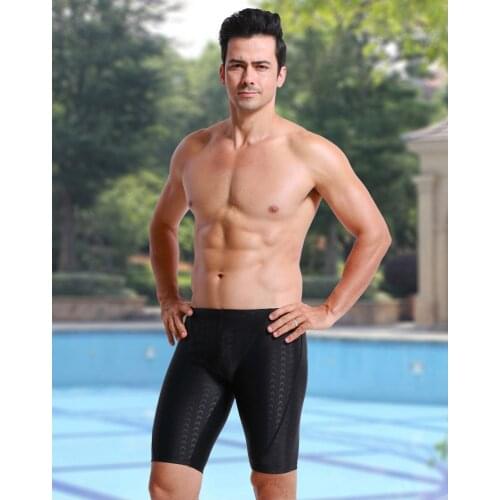 Dropshipping Mens Professional Sport Shark Skin Swimwear Swim Trunks Water Repellent Quick Dry Bathing Flat Briefs Plus Size