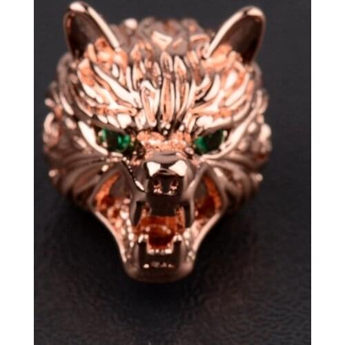 2020 Luxury Bracelet DIY Parts Accessories Gold Color Silver Color Alloy Wolf Head Shape Zircon Inlaid Decoration DIY Gift Parts