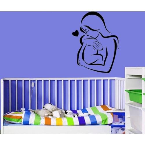 Family Love Wall Sticker Baby And Mother Vinyl Wall Art Decal Kids Children Room Decor Nursery Wallpaper Bedroom Decoration