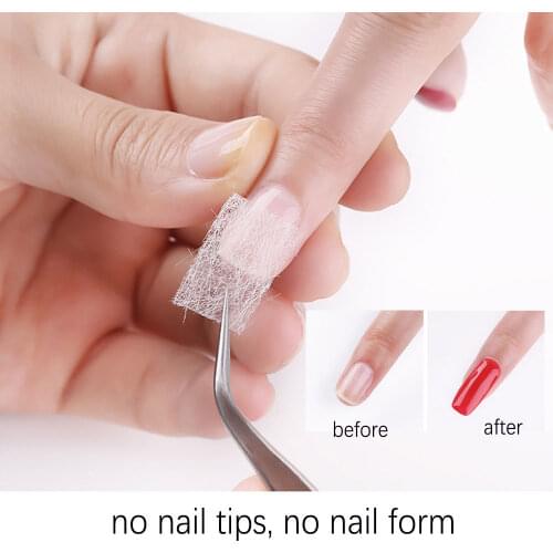 5pcs Silk Fiberglass For Nail Extension Form Non-Woven Silks UV Gel Building Fiber French Acrylic DIY Manicure Accessories
