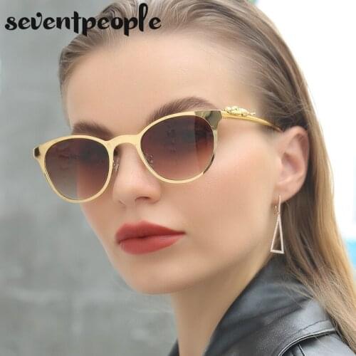 Retro Round Sunglasses Women 2021 Luxury Brand Vintage Metal Sun Glasses For Men Fashion Okulary Przeciwsłoneczne Damskie UV400