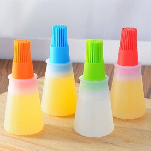 Heat Resisting Silicone Grill Oil Bottle Brushes BBQ Basting Oil Brush Cooking Pastry Oil Brushes LX8053