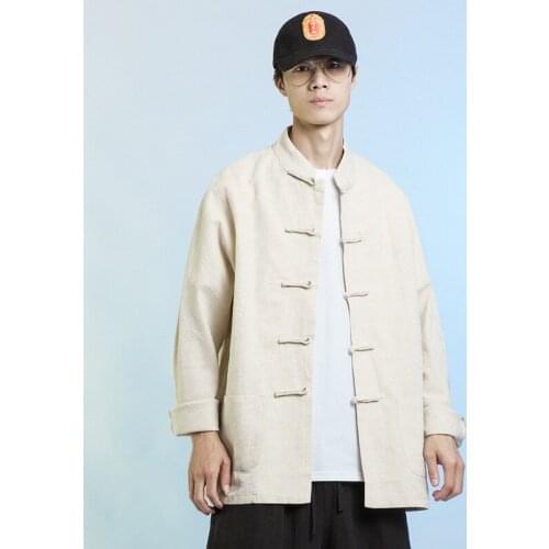 Traditional Chinese Clothing For Men Cotton Linen Shirts Kung Fu Clothes Tai Chi Master Costume Mens Fashion Tang Suit Top 30455