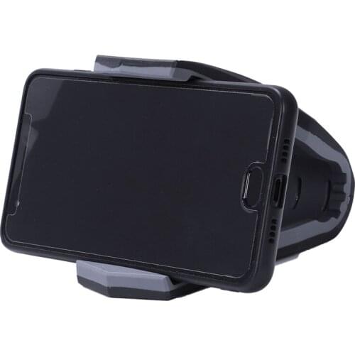 Universal Crocodile Clip Car Dashboard Cell Mobile Phone GPS Mount Holder Stand, grey