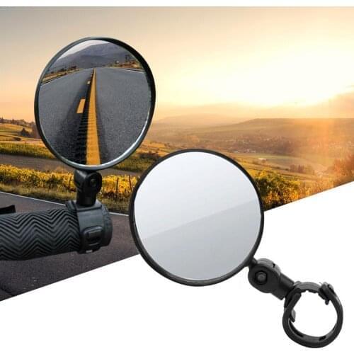 Bicycle Rearview Mirror Universal Cycling MTB Rearview Mirrors Silicone Handlebar Rearview Mirror Adjustable Bicycle Accessories