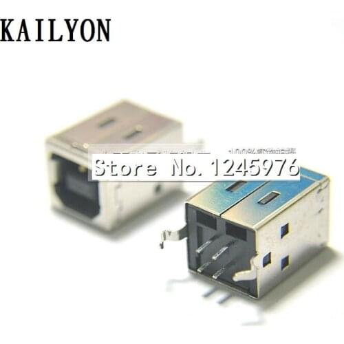 100pcs All copper square USBB type mother seat vertical insert board, high quality B mother, 180 degree USB interface