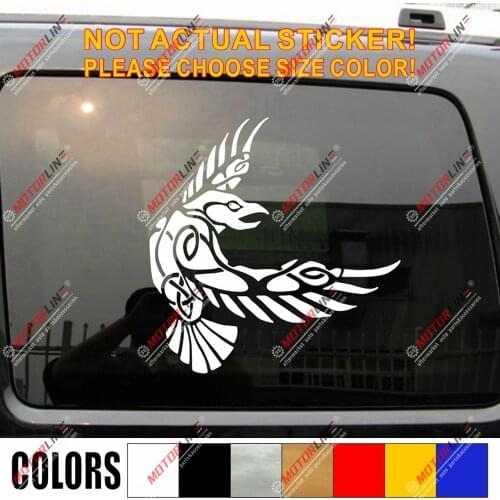 Odin Raven Decal Sticker Viking Norse Nord Norway Car Vinyl knot b