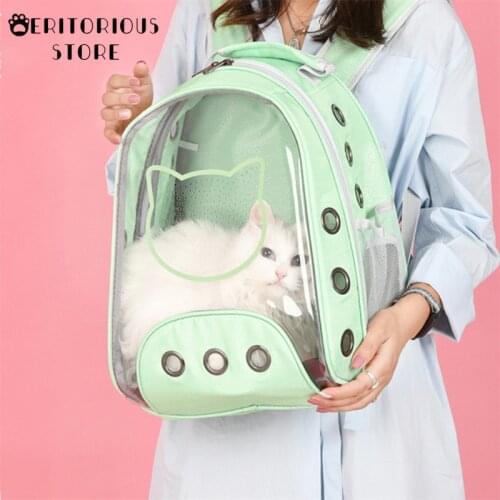 Large Capacity Pet Carrier Premium Canvas Space Capsule Kitten Cat Dog Carrier Backpack Outdoor Puppy Pet Travel Bag Breathable