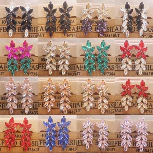 Zerong Brand Wedding Bridal Statement Crystal Earrings Women Rhinestone Drop Dangle Earrings Party Jewelry accessoreis earring