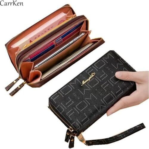 Womens Wallet Big Letter Fashion Luxury Long Purse Porte Monnaie Wristband Female Clutch Card Holder Zipper Money Bag Carteira