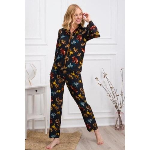 WOMEN PAJAMA SET,LONG SLEVE BUTTON FRONT,%100 ORGANIC COTTON HIGH QUALITY,BOTTOM AND TOP PAJAMA SET SLEEP WEAR,BED WEAR