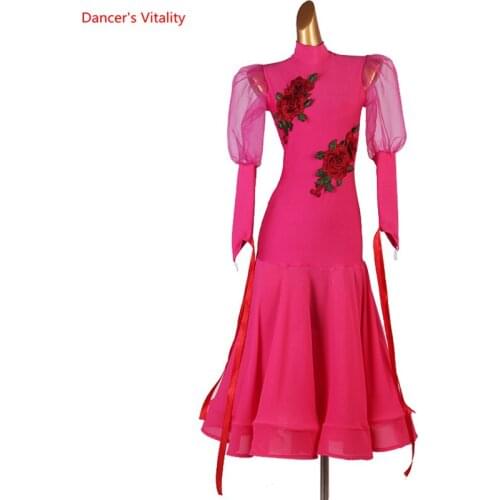 Women Ballroom Dance Dress Customize Adult Child Dancing Clothing Rumba Profession Performance Dresses Women Dance Wear