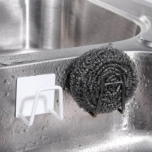 1Pcs Sponges Holder Non-slip Sink Accessories Stainless Steel Drain Drying Rack Storage Organizer Multi Purpose Kitchen Bathroom