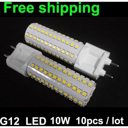 10pcs/lot Drop price g12 led bulb 10W 12W 15W AC85-265V spotlight 108smd 2835 led bulb lamp light 10pcs/lot