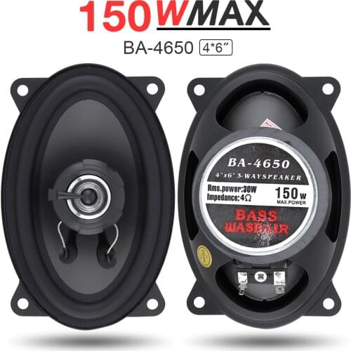 2pcs 4*6 Inch 2 Way 150W Car Speaker Automobile Car HiFi Audio Full Range Frequency Coaxial Speaker High Pitch Loudspeaker
