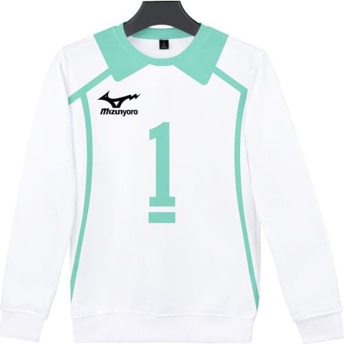 2020 kpop Anime Haikyuu Cosplay Costume Aoba Johsai High School Volleyball Club Oikawa Tooru 3D Hoodie Men Crewneck Sweatshirt