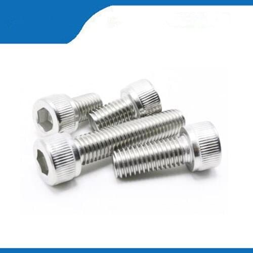 Free shipping 100PCS M3*6/10/12/20/25mm 304 Stainless steel Fine thread hex hexagon socket cap head screw with pretty delivery