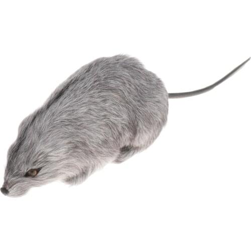 Large Realistic Plastic Plush Mouse Miniature Figure Home Table Top Bookshelf Décor Party Favor Joke Novelty