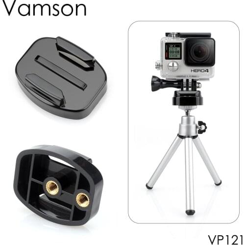 Vamson for gopro9 Quick-Release 1/4 Screw Tripod Fixed Seat Accessories for gopro hero 9 8 7 6 5 4 3+ Camera VP121
