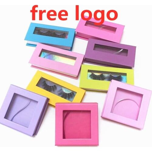 Color box Eyelash Packaging Box Wholesale Empty Lash Boxes With Tray Rectangle Case 25mm Mink Lashes Creative Eyelashes Package