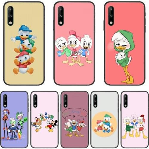 Disney Cartoon Huey Dewey and Louie Clear Phone Case For Huawei Y 5 6 7 8 9 A P S Pro 2020 2019 Black Etui Coque Hoesjes Comic