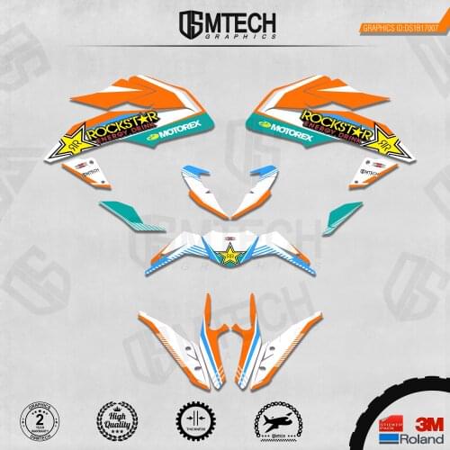 DSMTECH Customized Team Graphics Backgrounds Decals 3M Custom Stickers For 2017 2018 2019 2020 DUKE125 390 007