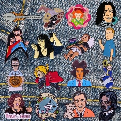 DZ1057 Anime Figures Cool Enamel Pins Badge Brooch Backpack Bag Collar Lapel Decoration Jewelry Gifts for Friends