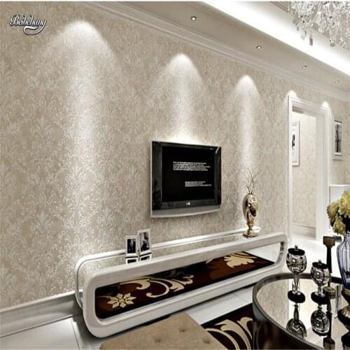 Beibehang European classical nonwovens wallpaper living room bedroom TV background wall retro Damascus papel de parede