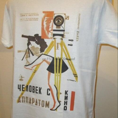 The Man With A Movie Camera T Shirt Classic Silent Movie Poster Graphic Tee Men & Women New 115