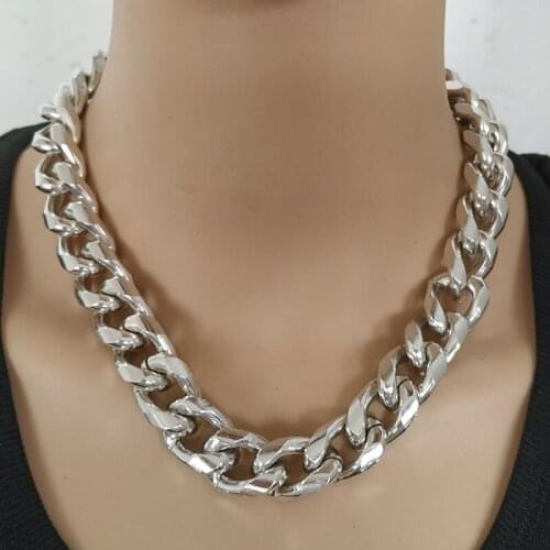 Gothic Chunky chain Choker Necklace Punk rock Statement Necklace Women goth Jewelry Vintage fashion jewelry