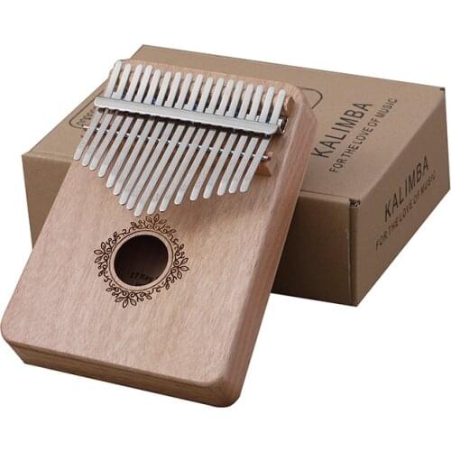 17 Keys Kalimba Thumb Piano High Quality Wood Mahogany Body Musical Instruments With Learning Book Tuning Hammer Kalimba Piano