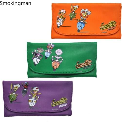 Leather material Cigarette bag Variety of color patterns Cartoon pattern moisturizing bag Leather pipe