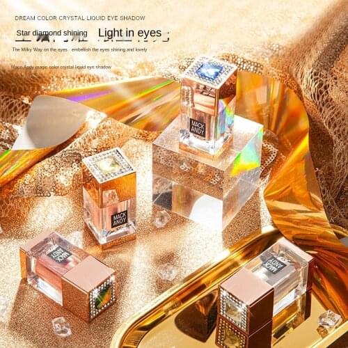 Marco Andy Colorful Crystal Monochromatic Liquid Eye Shadow Portable Docile Lasting Dazzling Pink Sequins