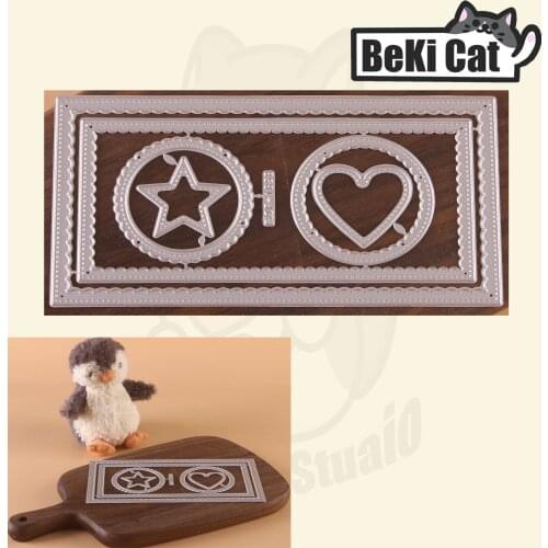 Mini Slimline Inner Scalloped Card Frames and Circles Stencils for DIY Scrapbooking photo album Decorative DIY Paper Cards