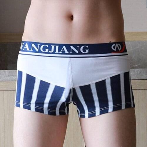 Men Male Underwear Boxers Shorts Cotton Breathable Panties Cuecas U Convex Pouch Mens Bikini Underpants