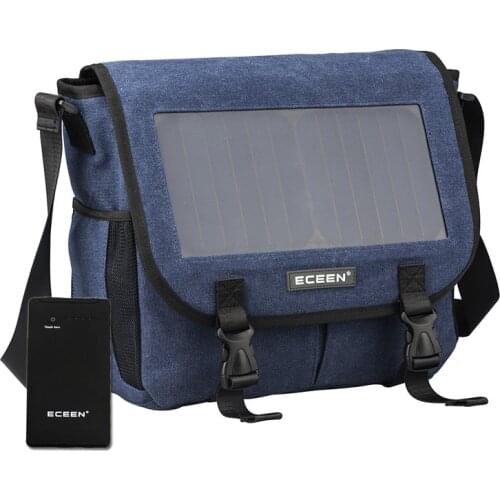 Male Briefcases Men Messenger Bags Solar Powered Travel Crossbody Bags for Men Shoulder Bags Solar Panel Bag Solar Charger Pack