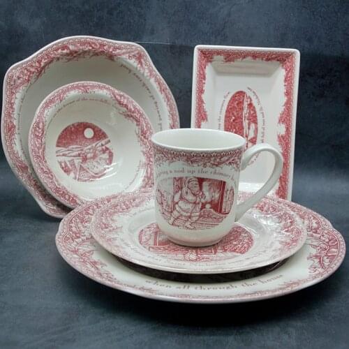 Twas The Night Ceramic Platter steak dishes Home pattern ceramic dish dishes marble plate dinner plate platter