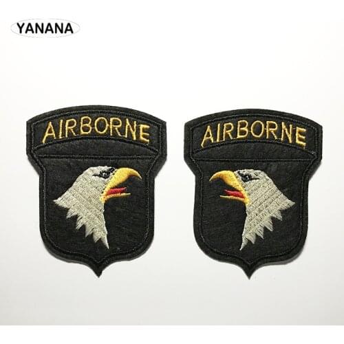 Eagle Air Bornen Air Force Badge Iron On Patches Sewing Embroidered Applique for Jacket Clothes Stickers Badge DIY