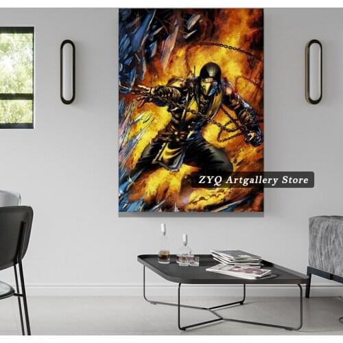 Mortal Kombat Poster Game Home Decor Poster Pictures Wall Art Bedroom Decoration Study Living Room Prints Painting