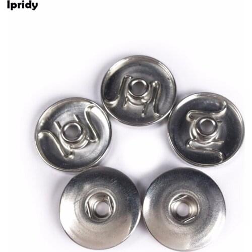 50Pcs/lot Blank Female Snap Brass Button Cap Base Outer Size 19mm,knob hole: 5mm for Interchangeable Snap Jewelry Findings